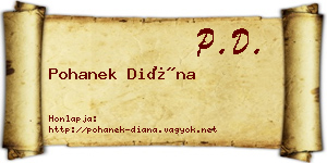 Pohanek Diána névjegykártya